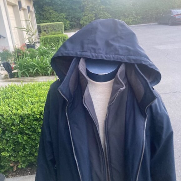 Weatherproof brand Jacket with quilted lining and removable hood, Navy, X Large - Picture 3 of 5